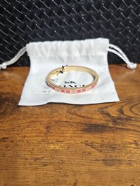 Coach Rust Multi Kissing Signature Hinged Bangle CY051